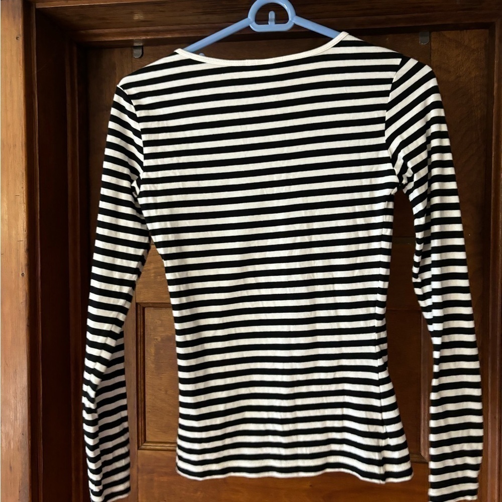 H&M black and white long sleeve size small - Picture 2 of 4